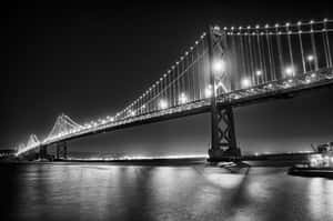 The Breathtaking City Skyline Of San Francisco In Black And White Wallpaper