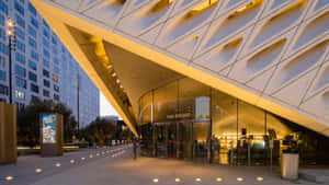 The Broad Museum Exterior Dusk Wallpaper