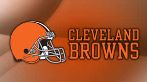 The Brown And White Logo Of The Cleveland Browns Wallpaper