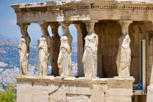 The Caryatid Porch Of The Erechtheion Wallpaper