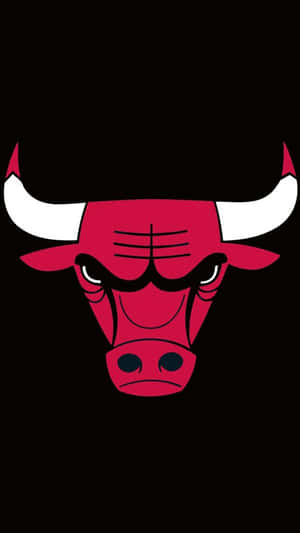 The Chicago Bulls Logo On A Black Background Wallpaper