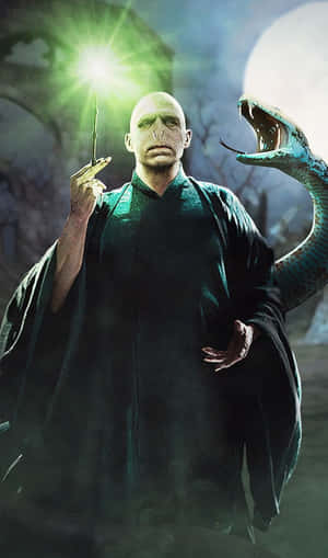 The Chilling Encounter With Nagini In Harry Potter Wallpaper
