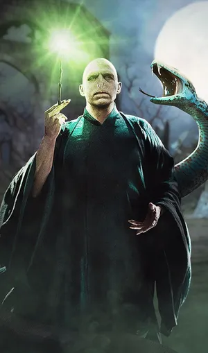 The Chilling Encounter With Nagini In Harry Potter Wallpaper