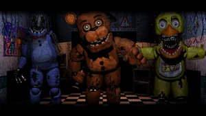 The Classic Freddy, Chica, And Bonnie Lead The Way Wallpaper
