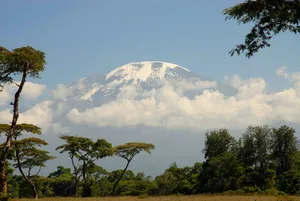 The Cloud-cloaked Peak Of Mount Kilimanjaro Wallpaper