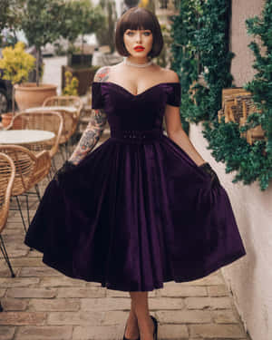 The Color Of Luxury - A Purple Velvet Fabric Wallpaper