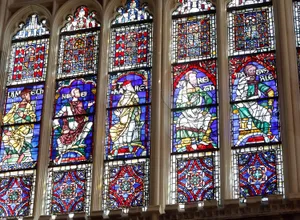The Colorful Chapter House Of Canterbury Cathedral Wallpaper