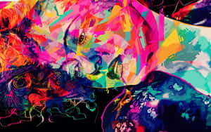 The Colorful Expression Of Mixed Media Wallpaper