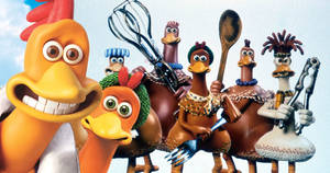 The Cooking Chicken From The Chicken Run Film Wallpaper