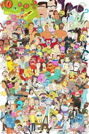 The Council Of Ricks From The Acclaimed Rick And Morty Series Wallpaper