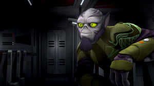 The Courageous Zeb Orrelios In Action Wallpaper