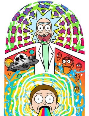 The Cromulons From Rick And Morty Floating In Space Wallpaper