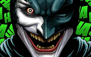 The Cunning And Chaotic Joker In His Iconic Comic Style Wallpaper