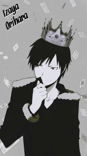 The Cunning Mastermind, Izaya Orihara, Smirks Confidently In This Stunning Illustration. Wallpaper