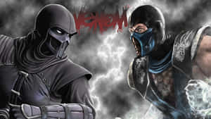 The Dark And Mysterious Noob Saibot In Mortal Kombat Wallpaper