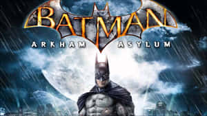 The Dark Knight Guarding Arkham Asylum Wallpaper