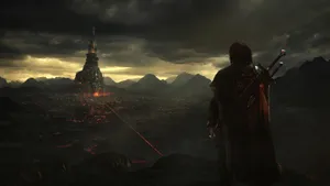 The Dark Tower Over A Mystic Landscape Wallpaper