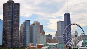 The Dazzling Skyline Of Chicago In 4k Ultra Hd. Wallpaper