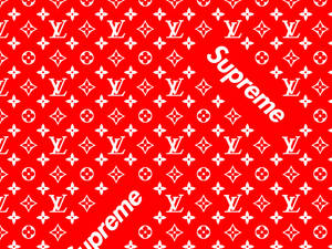The Elegance Of Supreme X Louis Vuitton Wallpaper