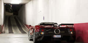 The Elegant Pagani Zonda C12 Roadster In Action Wallpaper