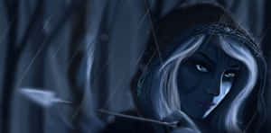 The Elusive Drow Ranger Hunting In The Shadows Wallpaper