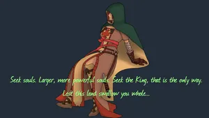 The Emerald Herald Awaits To Guide The Chosen Undead In The World Of Dark Souls. Wallpaper