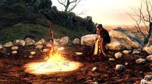 The Emerald Herald In The World Of Dark Souls Wallpaper