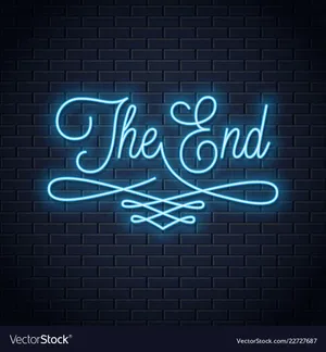 The End Neon Sign On Brick Wall Wallpaper