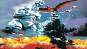 The Epic Battle: Godzilla Vs Mechagodzilla Wallpaper