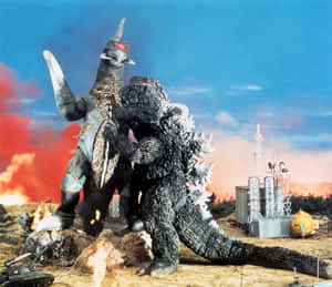 The Epic Battle Of Godzilla Vs Gigan Wallpaper