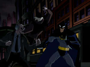 The Epic Duel: Batman And Dracula Face Off Wallpaper