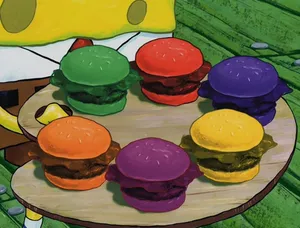 The Famous Krabby Patty Of Bikini Bottom Wallpaper