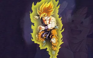 The Fierce And Brave Saiyan Ready To Protect His Kingdom Wallpaper