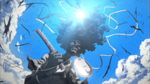 The Fierce And Legendary Afro Samurai Wielding His Katana Wallpaper