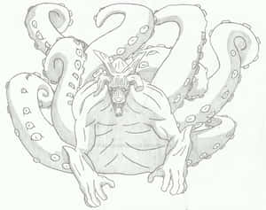 The Fierce Gyuki - Legendary Creature Of Japanese Mythology Wallpaper