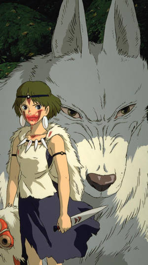 The Fierce Warrior Princess Mononoke Wallpaper