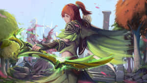 The Fierce Windranger In Action Wallpaper