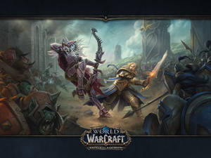 The Final Showdown Between Sylvanas And Anduin In The Battle For Azeroth Wallpaper