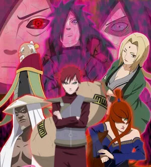 The Five Kage Gathered At The Summit Wallpaper