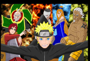 The Five Kage Summit: Powerful Leaders Unite Wallpaper