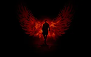 The Flaming Raven Wings Wallpaper