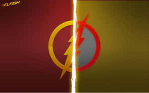 The Flash Split Logo Wallpaper Wallpaper