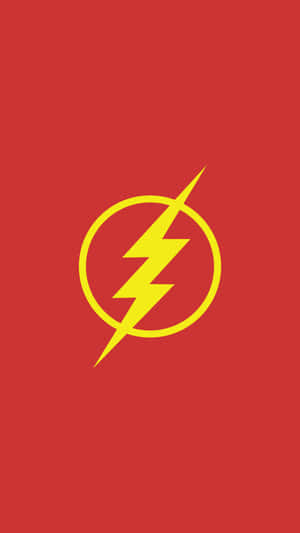 The Flash Symbol Red Background Wallpaper