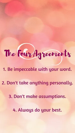 The Four Agreements With An Impeccable Pink Background Wallpaper