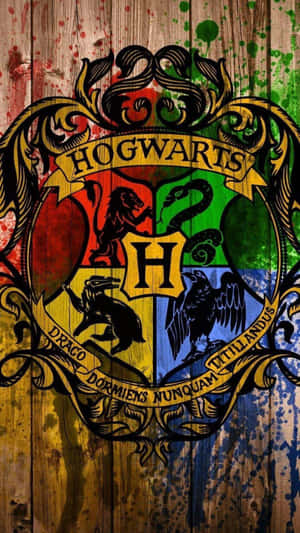The Four Houses Of Hogwarts - Gryffindor, Ravenclaw, Hufflepuff And Slytherin Wallpaper