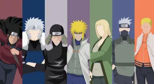 The Fourth Hokage, Minato Namikaze, In Action Against A Powerful Opponent Wallpaper