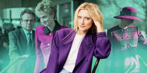 The Gleaming Elizabeth Debicki Strikes A Pose In A Lavish Evening Gown. Wallpaper