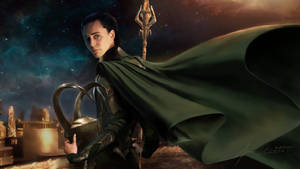 The God Of Mischief Loki, Wreaking Havoc In Asgard Wallpaper