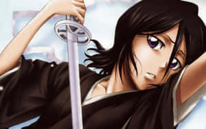 The Graceful And Powerful Rukia Kuchiki Wallpaper