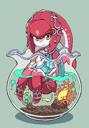 The Graceful Mipha From The Legend Of Zelda: Breath Of The Wild Wallpaper